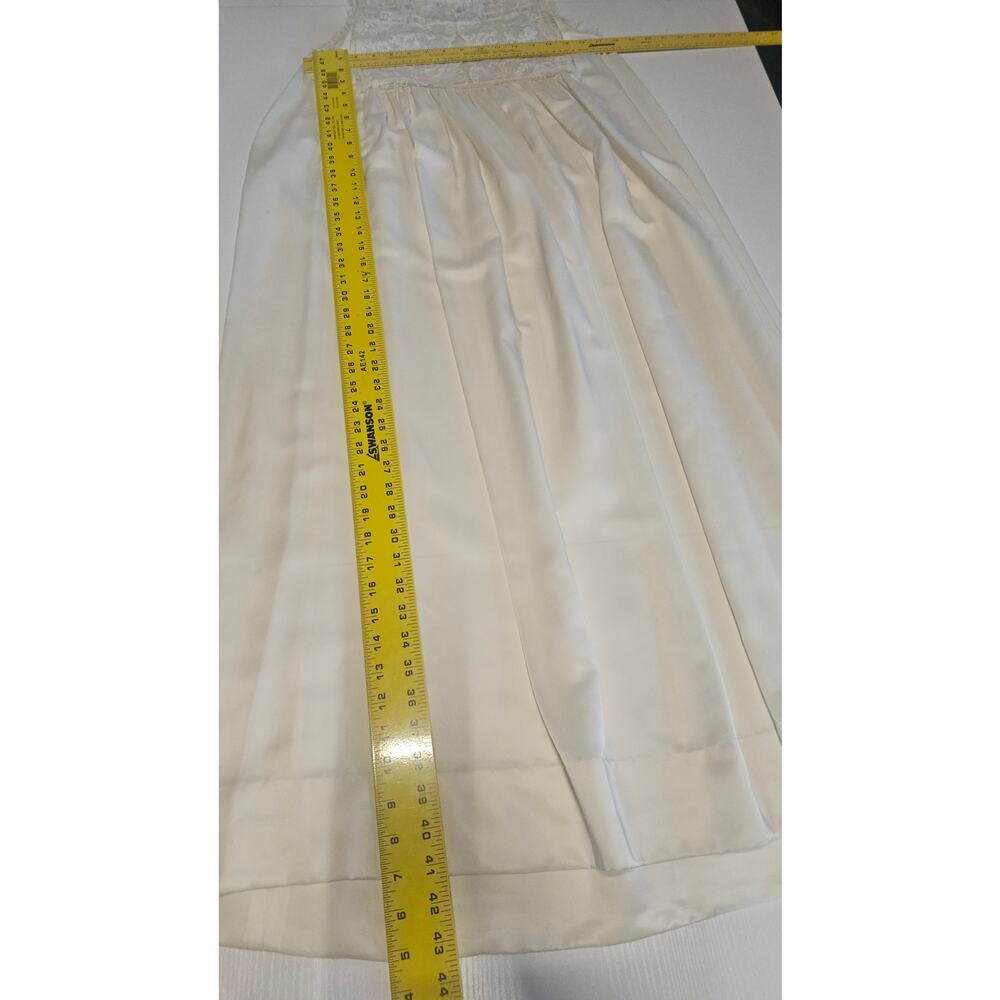 Vintage Miss Lingerie White Bridal Sheer Nylon Lace Peignoir Negligee S 4106 - Picture 8 of 9